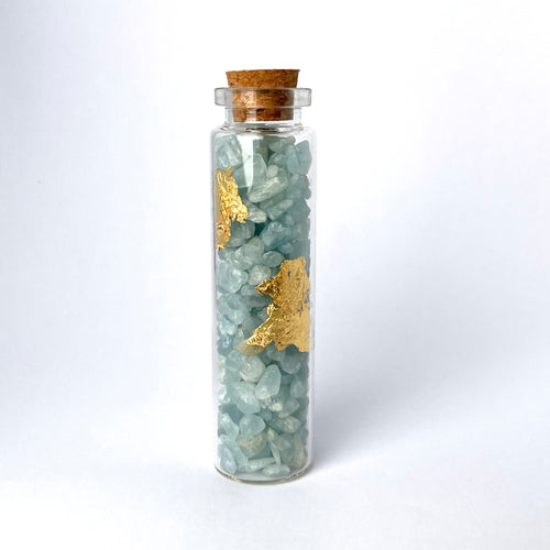AQUAMARINE MICRO WITH GOLD IN BOTTLE