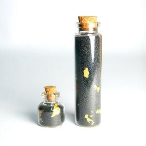 SHUNGITE MICRO WITH GOLD IN BOTTLE